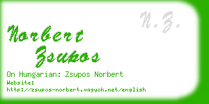 norbert zsupos business card